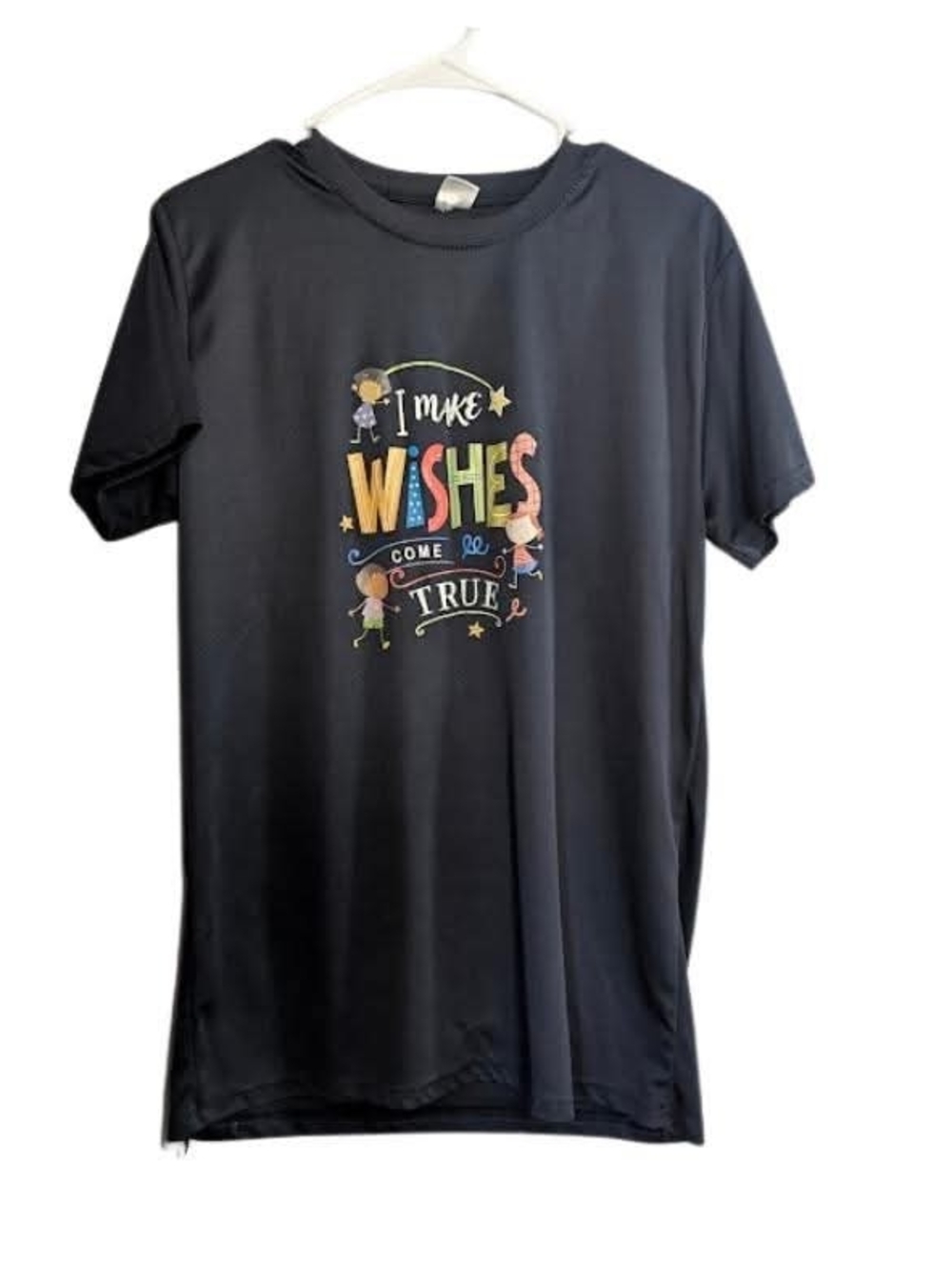 Kids Black Graphic Tee - I Make Wishes Come True